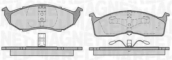 MAGNETI MARELLI Комплект тормозных колодок, дисковый тормоз 363916060785